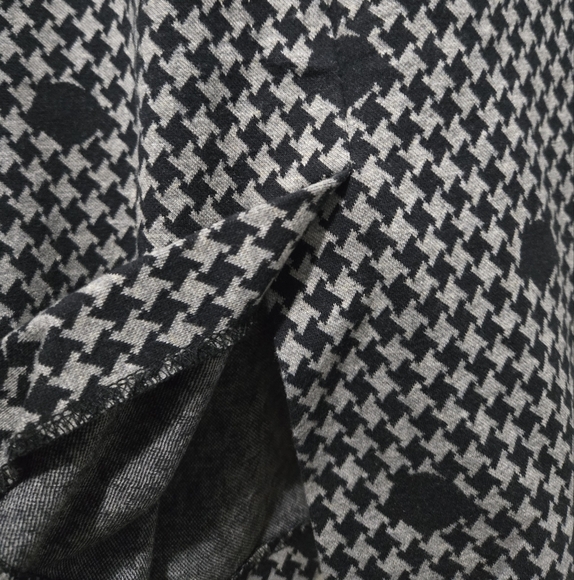 Talbot Chic Black and Gray Houndstooth Sheath Dress Size 6 - Picture 3 of 7